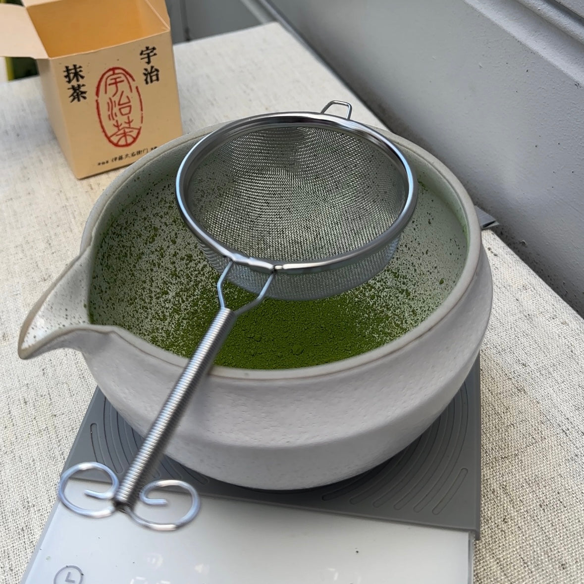 Matcha Tea Sieve - let's go grab matcha!