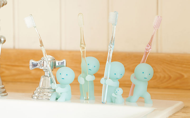 Smiski - Toothbrush Stand - let's go grab matcha!